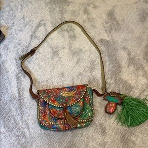 Patricia Nash Metallic Accent Print Shoulder Bag